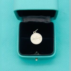 Tiffany & Co. Sterling Silver Small Round Logo Charm